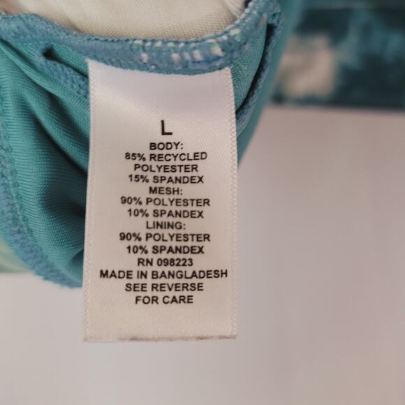 Freely - Teal pattern sports bra- size Large - Picture 7 of 7